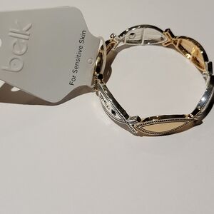 Belk Silver Tone and Gold Tone Fish Stretch  Bracelet
